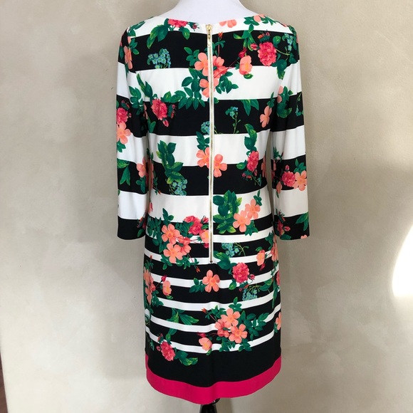 Eliza J 3/4 sleeve print shift dress - Picture 3 of 7